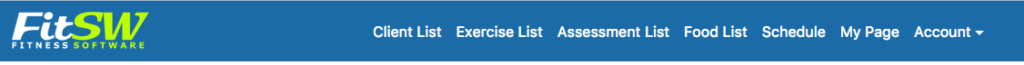 Exercise List can be found in your menu right next to Client List