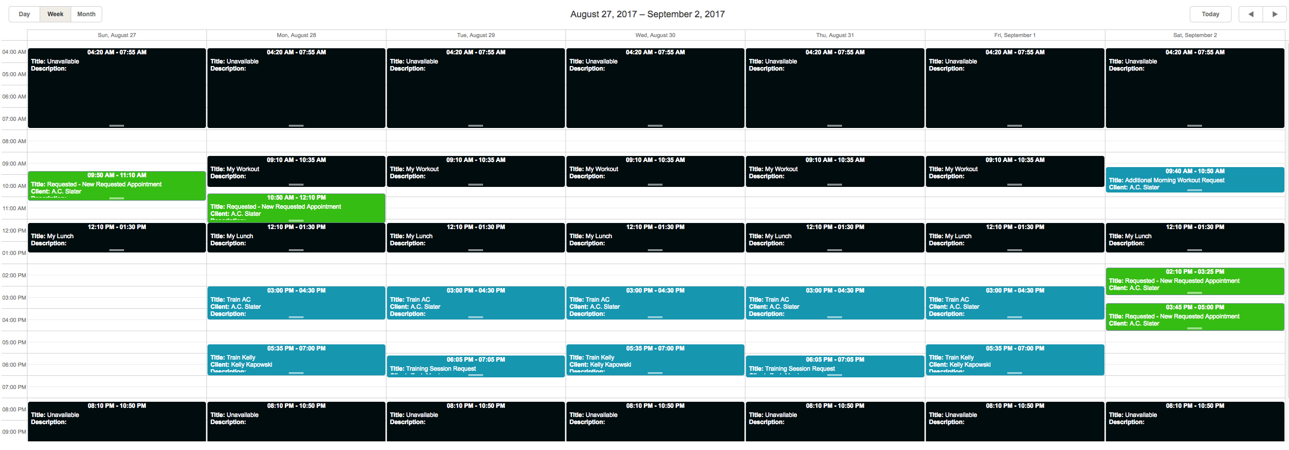 Personal Trainer Scheduling Software - New Features!