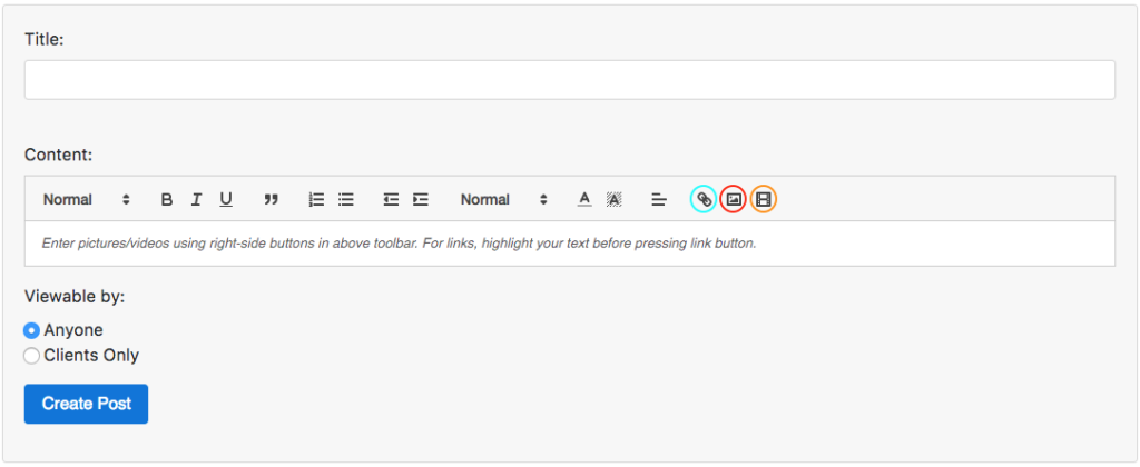 Posting Images Video Personal Trainer Blog & Content Management System