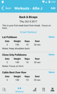 Create, edit, and deliver workouts to your clients using the FitSW Android App complete with Demo's.