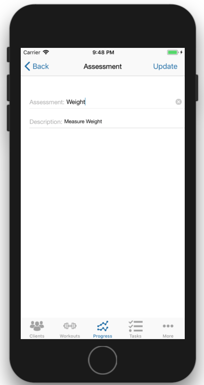 Client Fitness Progress Tracking Update Assessment